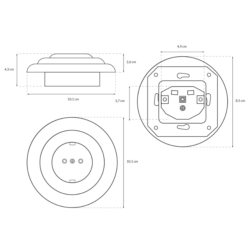 Porcelain Schuko Socket
